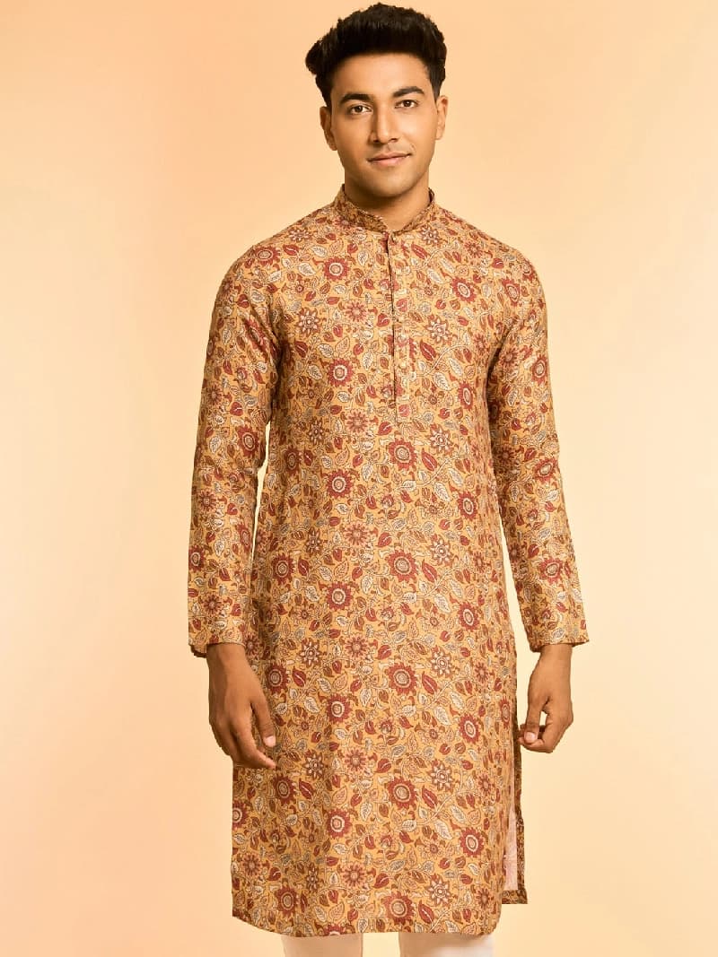Men's Yellow Festive Kurta