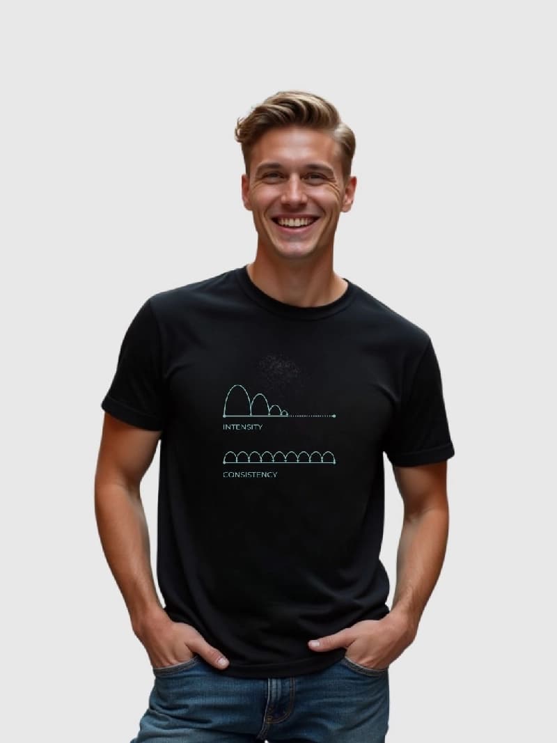 Men's Black Casual Printed Regular Fit Tshirt