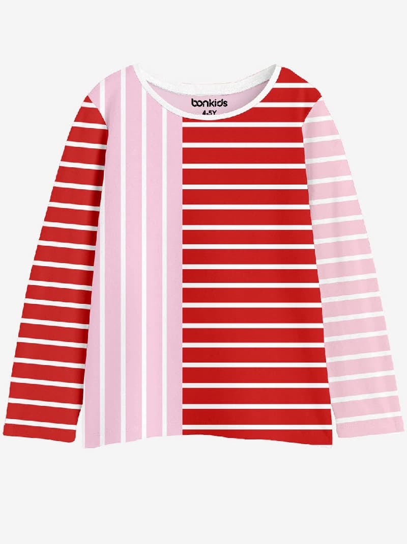 Girls Multicolor Casual Printed Regular Fit Full Sleeves Tshirt