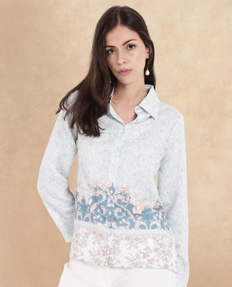 Women's Multicolor Casual Printed Regular Fit Top