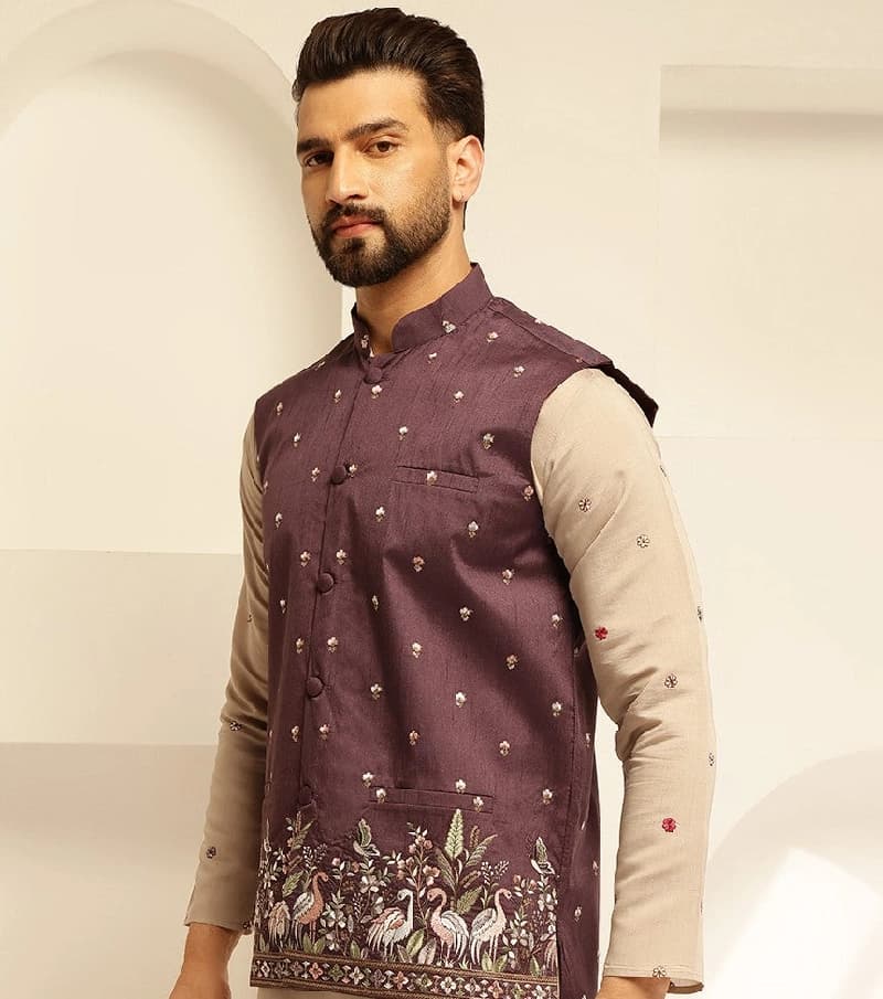 Men's Multicolor Casual Nehru Jacket