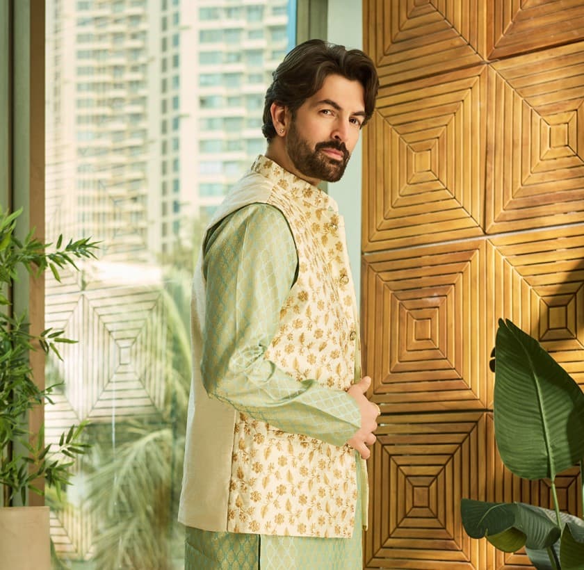 Men's White Casual Nehru Jacket