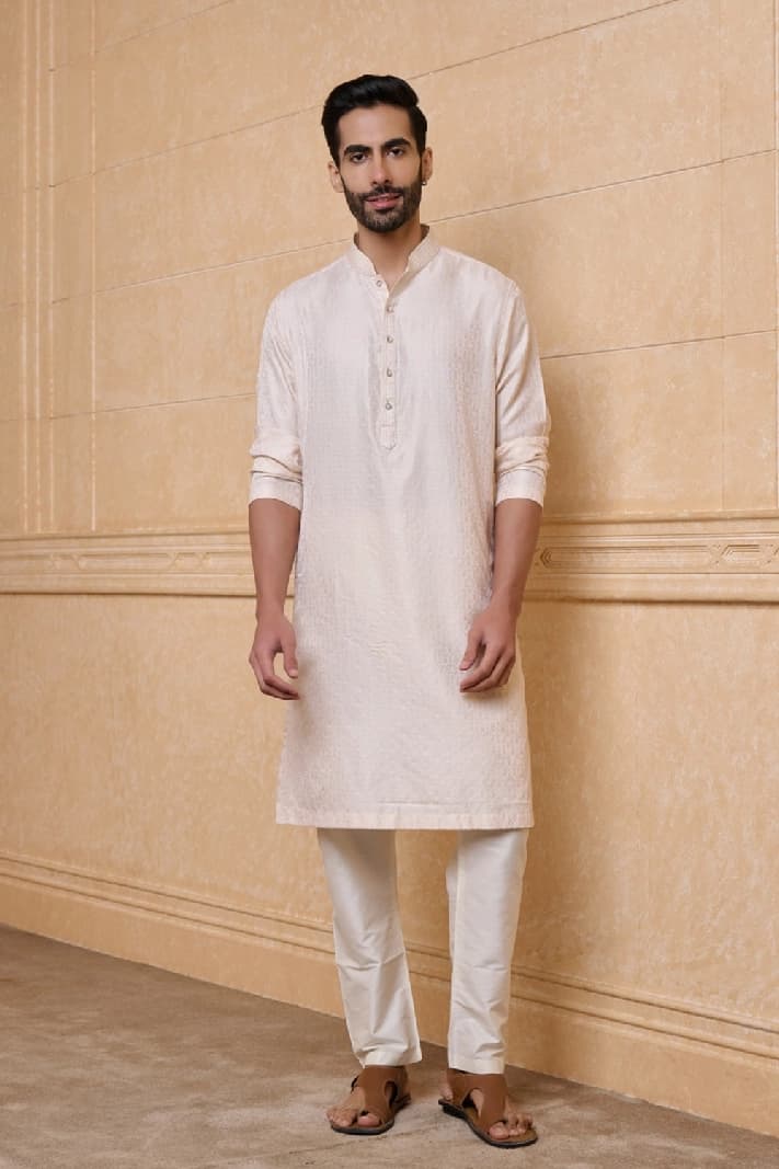 Men's Cream Festive Kurta Set