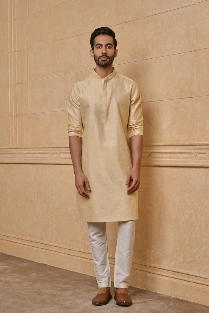 Men's Gold Festive Kurta Set