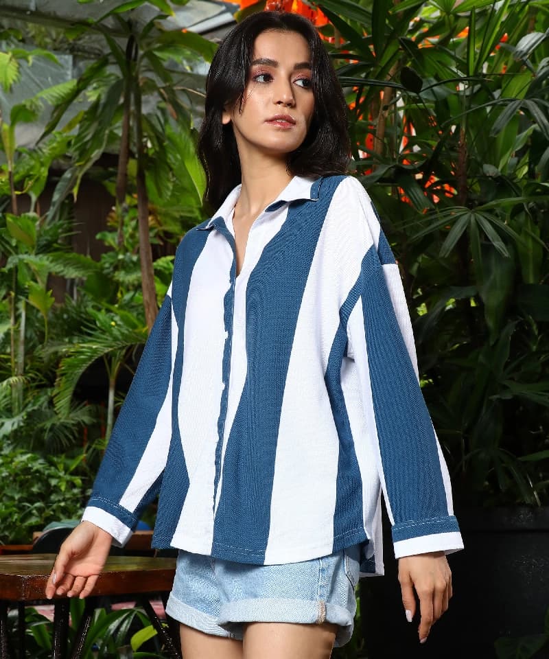 Women's Multicolor Casual Striped Shirt