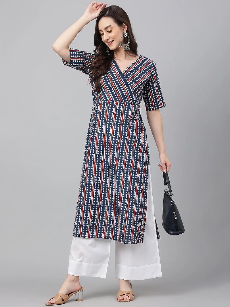 Women's Navy Casual Kurta