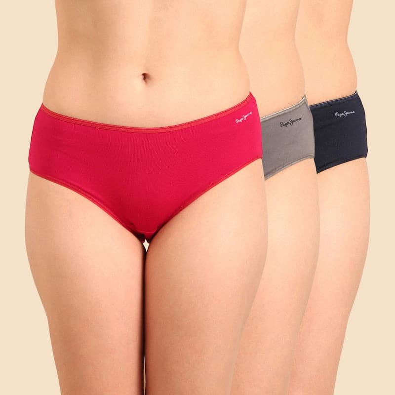 Women's Multicolor Cotton Hipster - Pack of 3