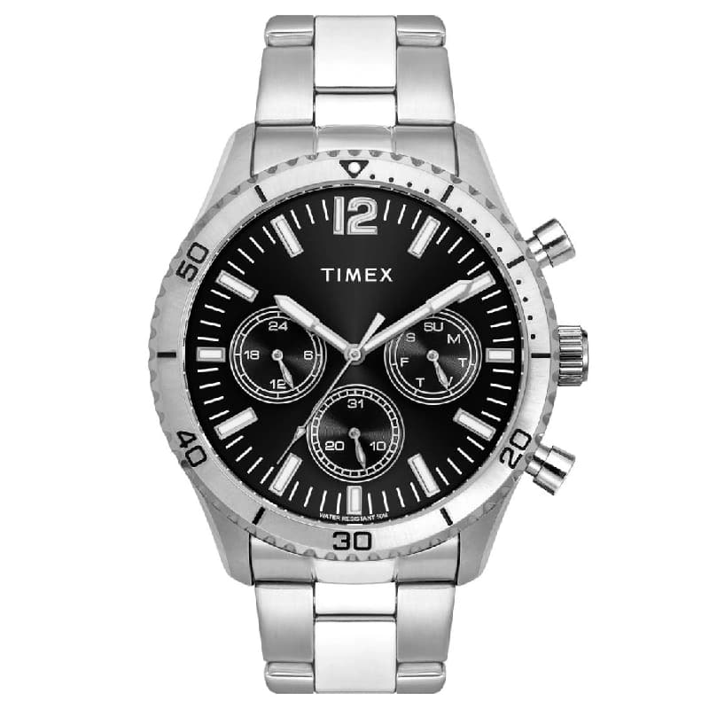 Men's Silver Solid Round 43 mm Analogue Watch - TWEG22200