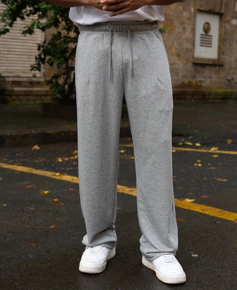 Men's Grey Casual Textured Regular Fit Trackpant