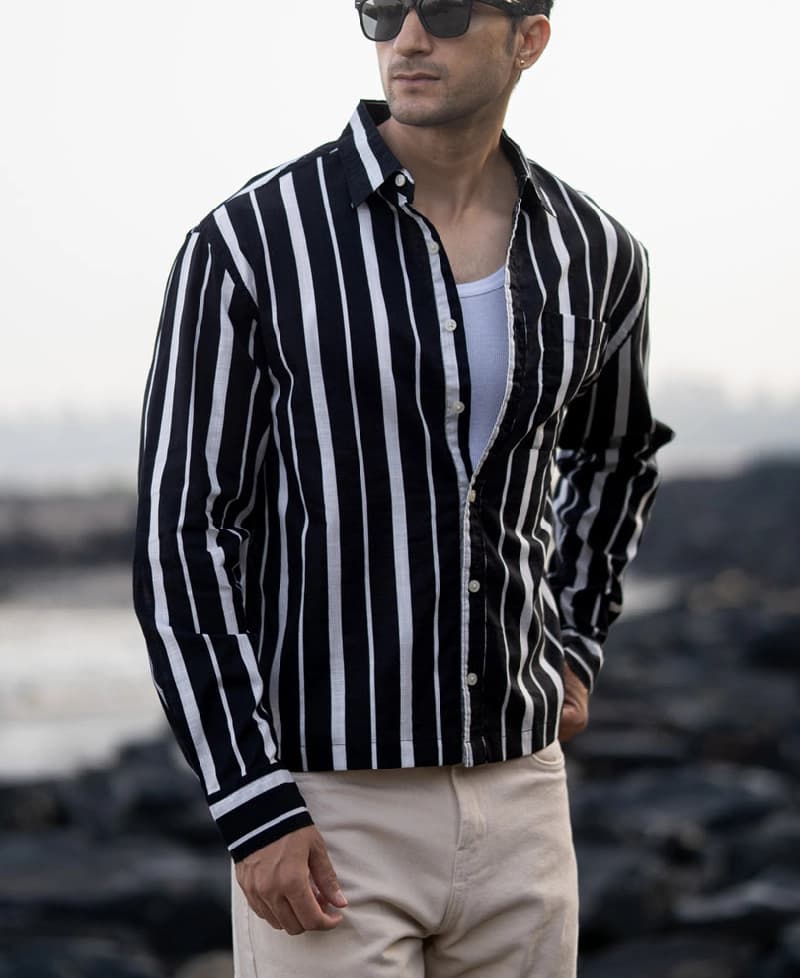 Men's Multicolor Casual Striped Regular Fit Shirt