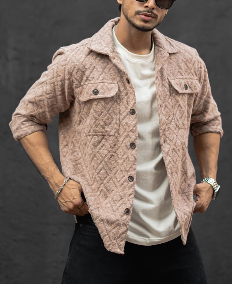 Men's Beige Casual Solid Regular Fit Shirt