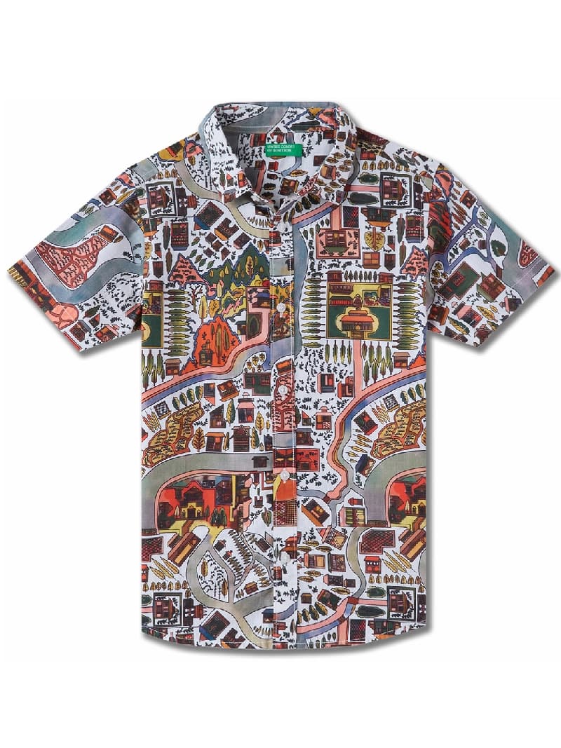 Boys Multicolor Casual Regular Fit Printed Half Sleeves Shirt