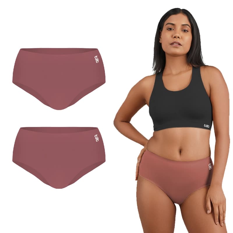 Women's Pink Every Day Medium Coverage Solid Panty - (Pack of 2)