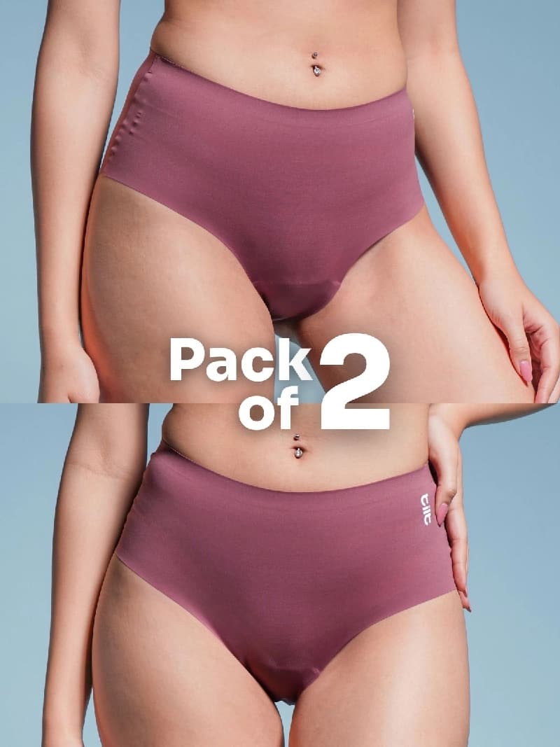 Women's Pink Every Day Medium Coverage Solid Panty - (Pack of 2)