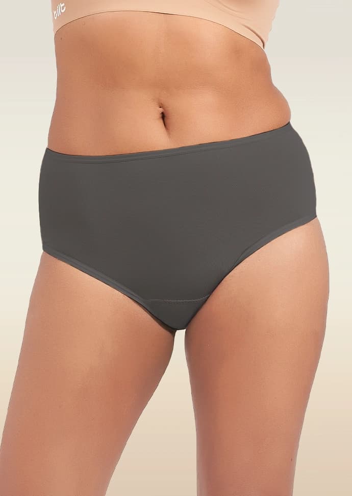 Women's Grey Every Day Medium Coverage Solid Panty