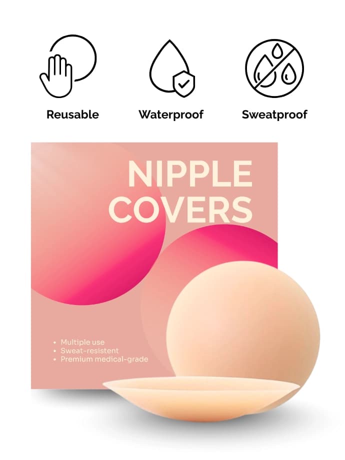 Women's Pink Solid Adhesive Nipple Cover