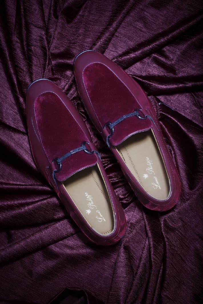 Men's Leather Burgundy Formal Derby Shoes