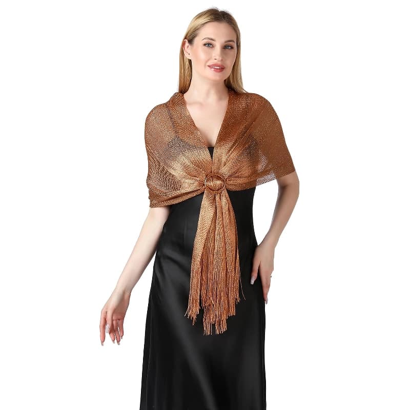 Women's Multicolor Casual Cinnamon Shimmer Stole