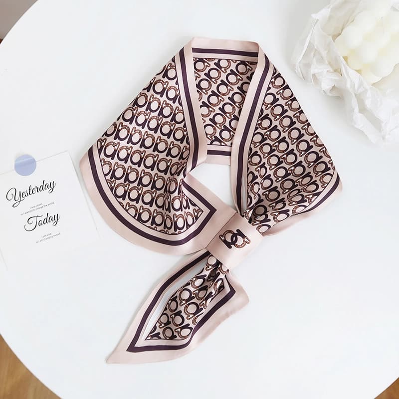 Women's Multicolor Casual Satin Neck Scarf