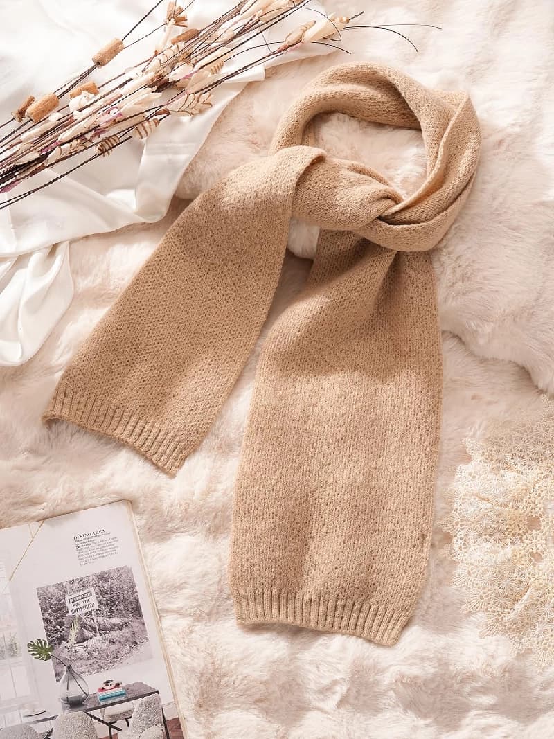 Women's Multicolor Casual Cashmere Knitted Scarf