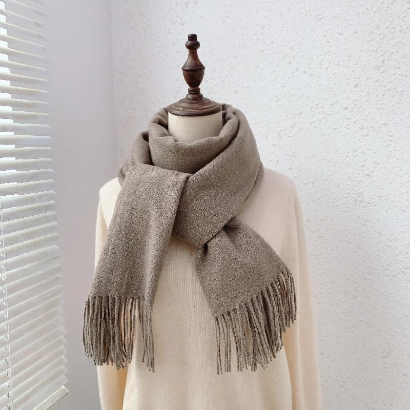 Women's Multicolor Casual Cashmere Solid Scarf