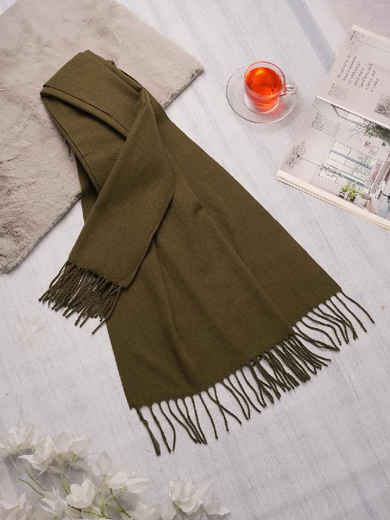 Women's Multicolor Casual Cashmere Solid Scarf