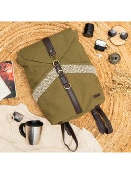 Women's Olive Foresty Green Unisex Backpack Bag