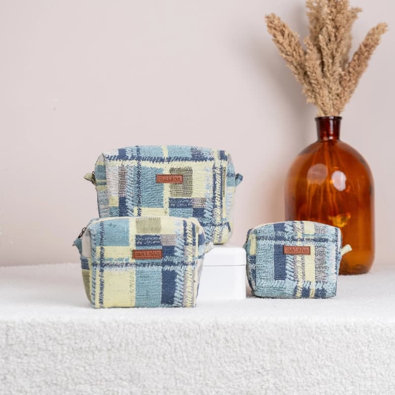 Women's Multicolor Denim Daze Essential Pouch - Set of 3