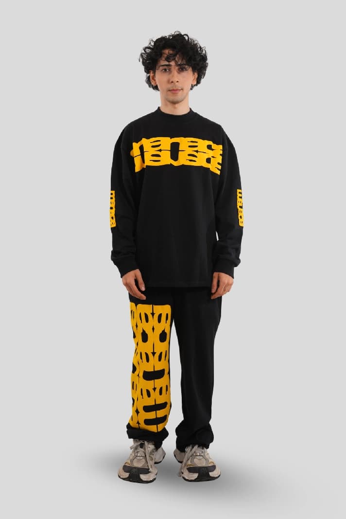 Unisex Black Casual Printed Oversized Fit Tshirt