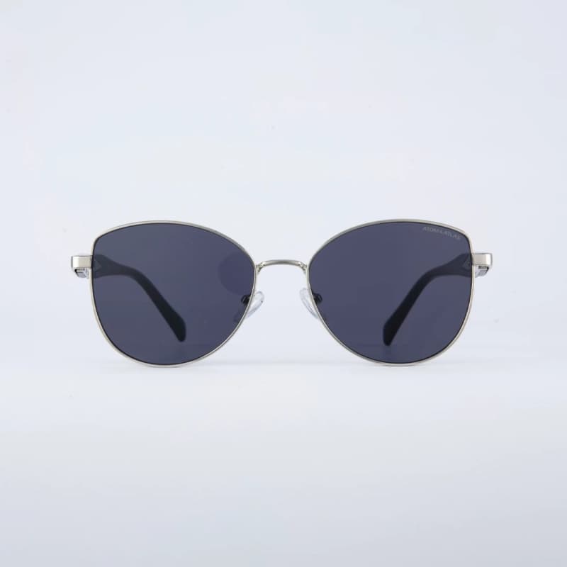 Women's Silver and Black Polarised Lens Oversized Cateye Sunglass Celeste Series