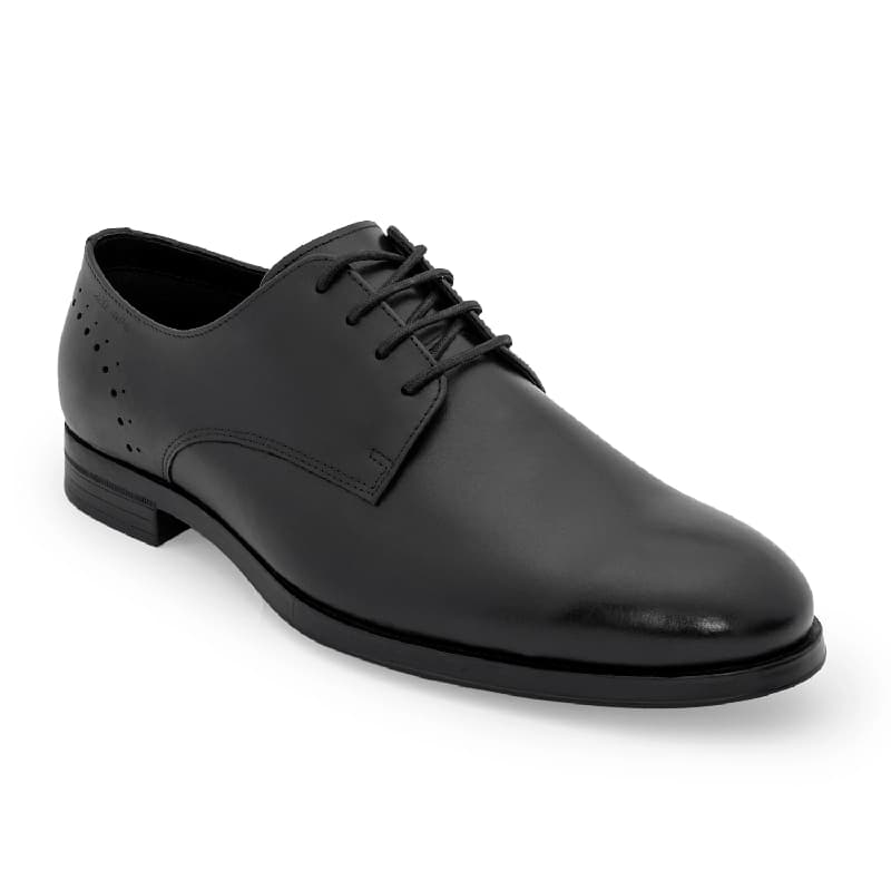Men's Black Formal Soft Cushioned Insoleand Arch Support Derby Shoes