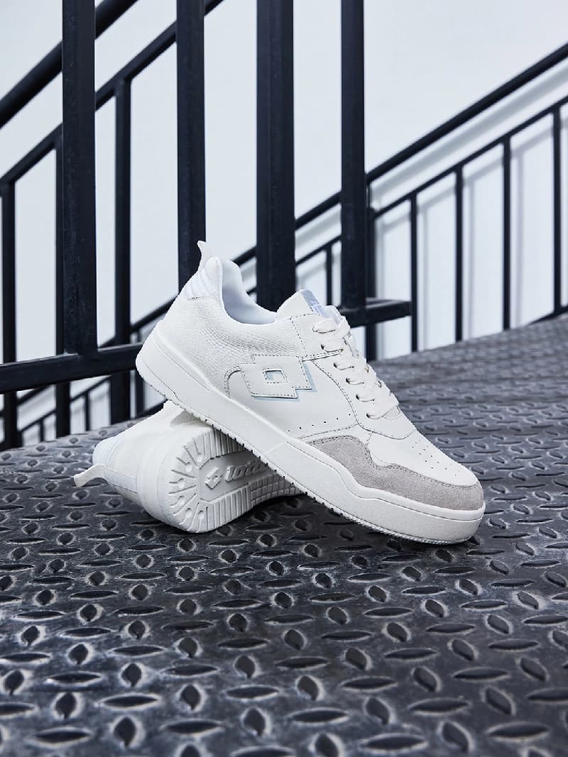 Men's Casual Leather Hoop Star OG White Sneakers