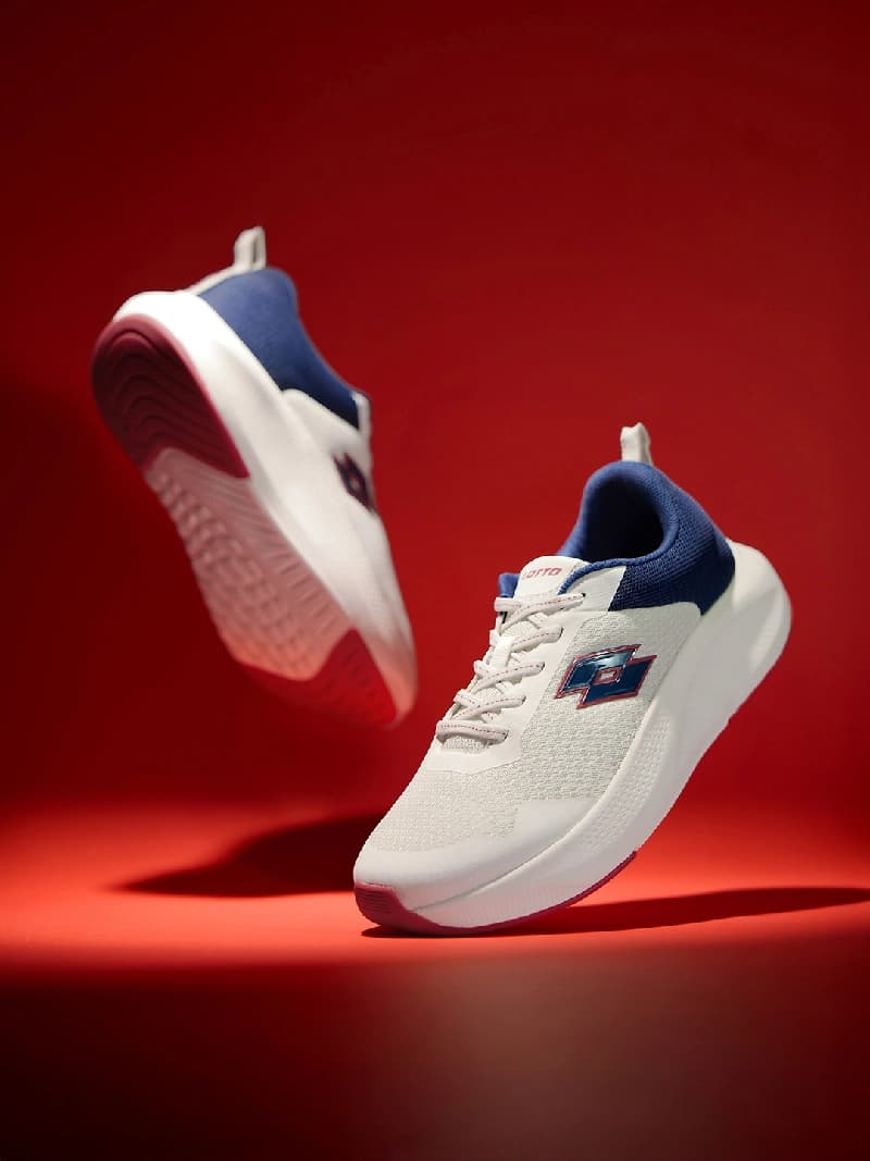 Men's Mesh Energex White Running Shoes