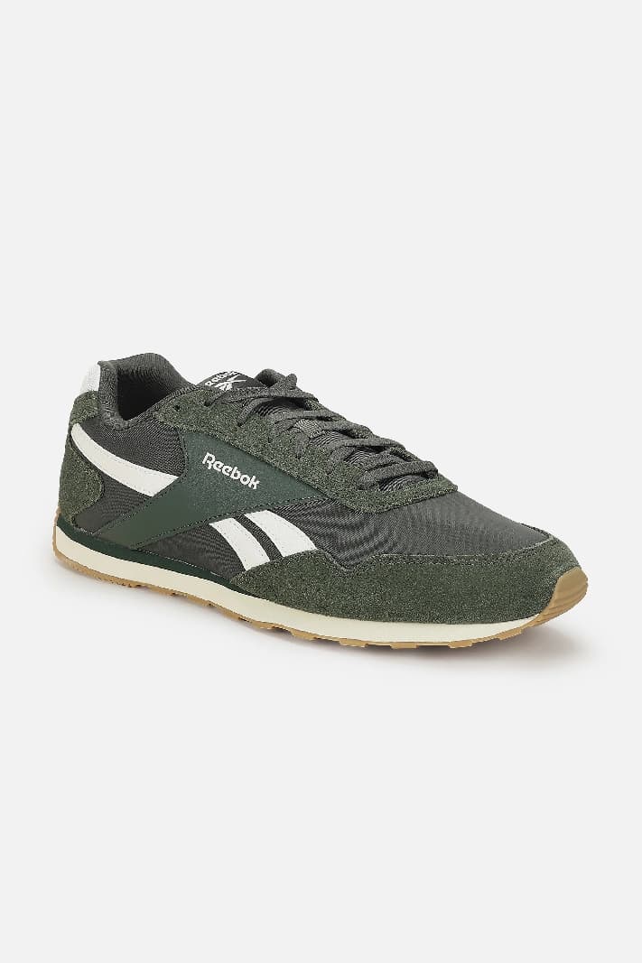 Unisex Grit Green Outdoor Synthetic and Suede Reebok Glide Low Walking Shoes