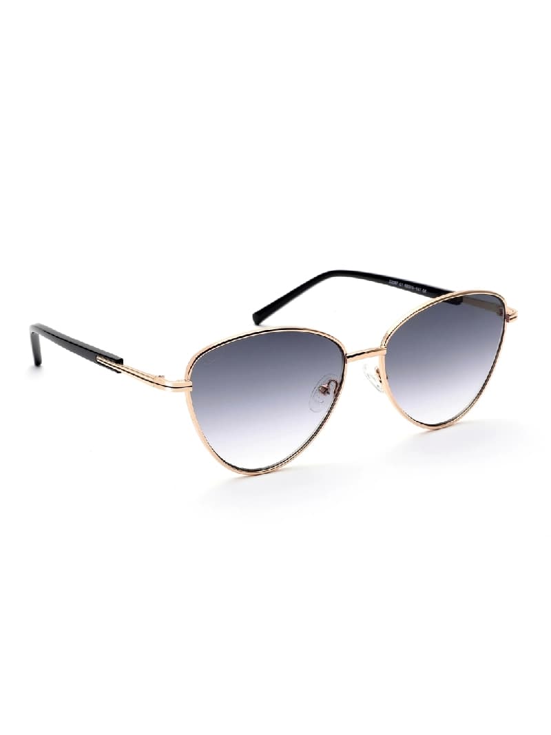 Women's Black Casual Oval Sunglass
