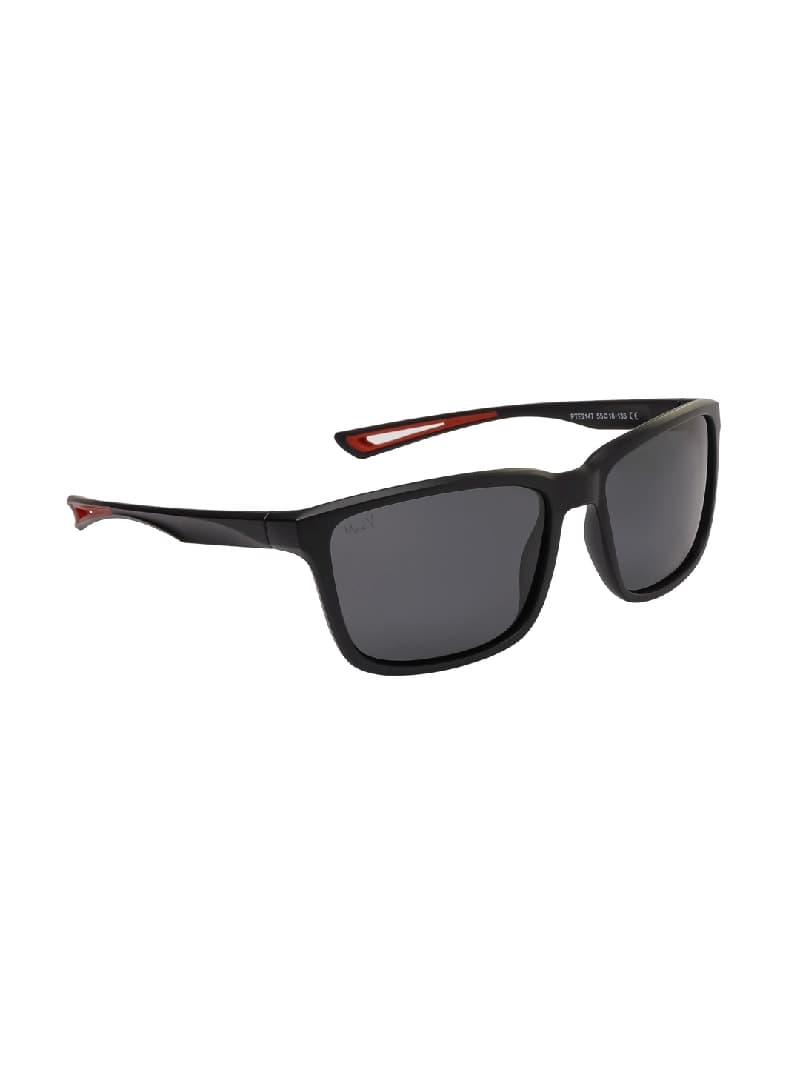 Unisex Black Sports Sports Sunglass