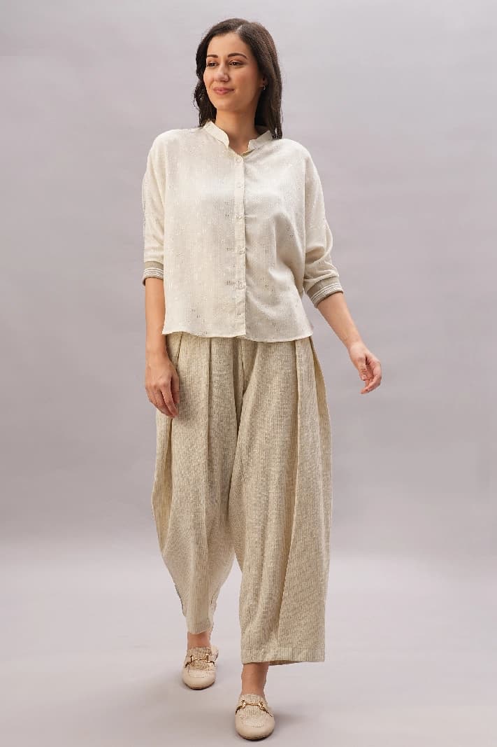 Women's Beige Formal Co-ords Set