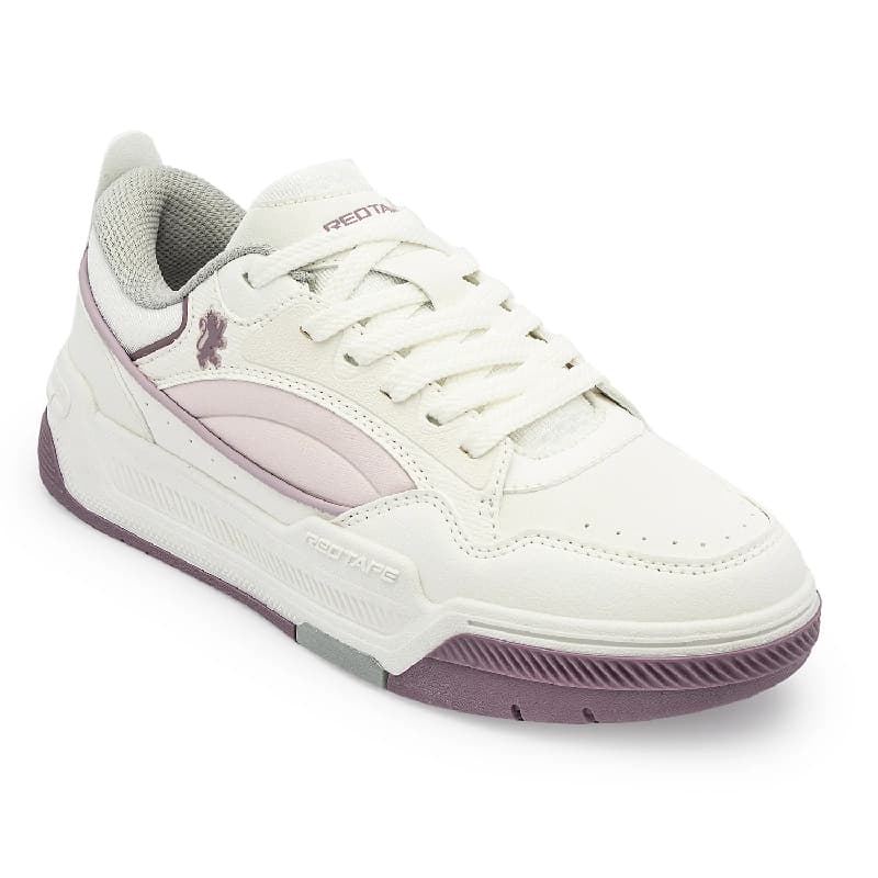 Women's White Round Toe Casual Sneakers