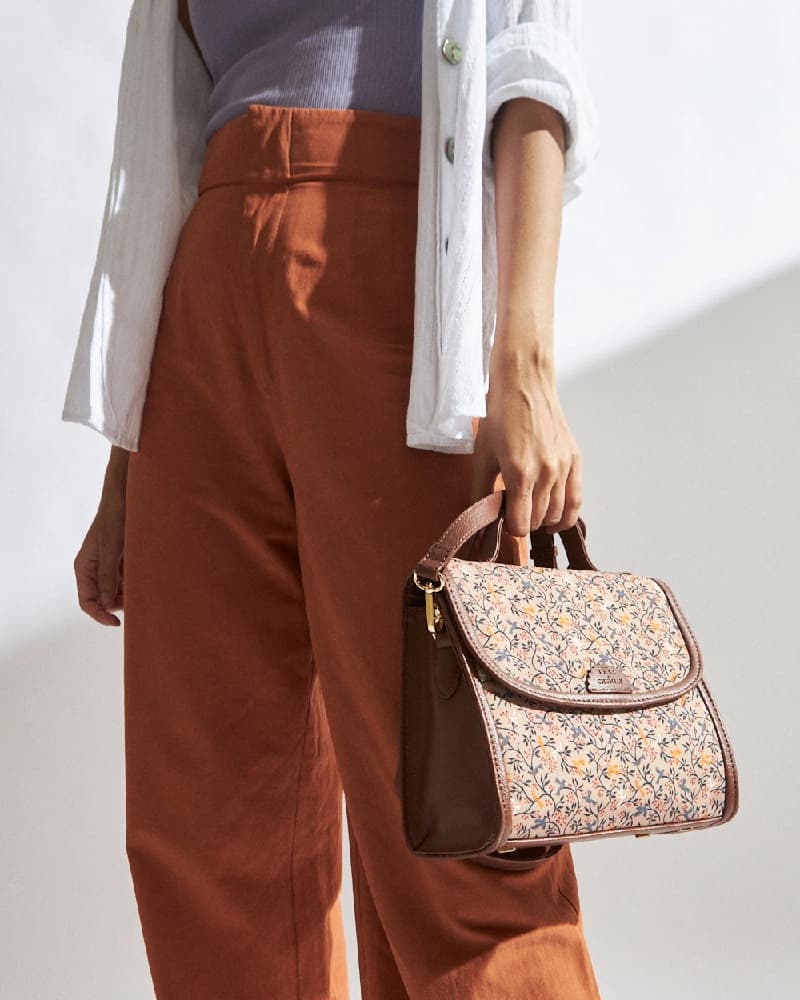 Women's Pink PU Printed Double Strap Matte Summer Crossbody Bag