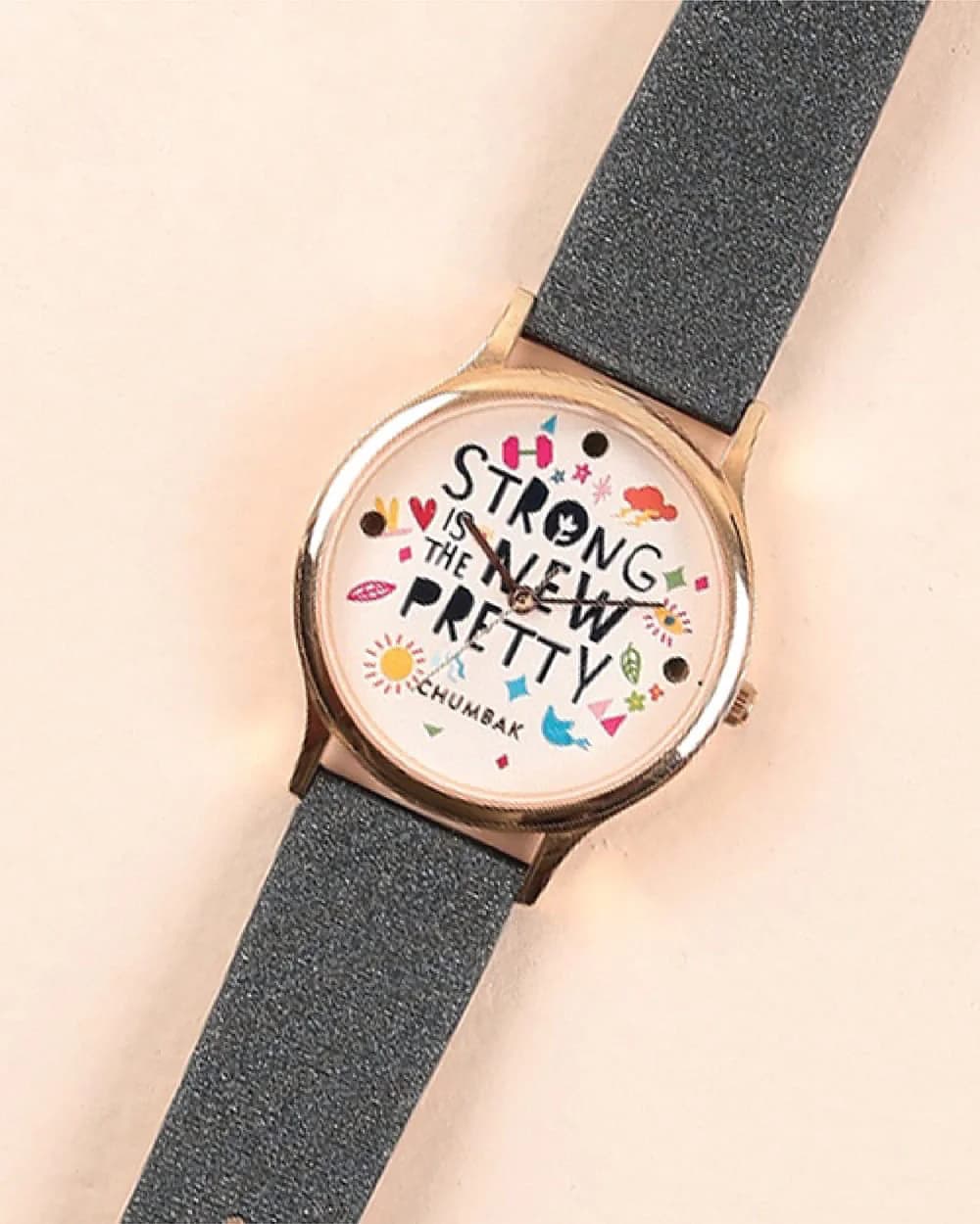 Women's White Canvas Quartz Analog Digital Strong Is The New Pretty Wrist Watch