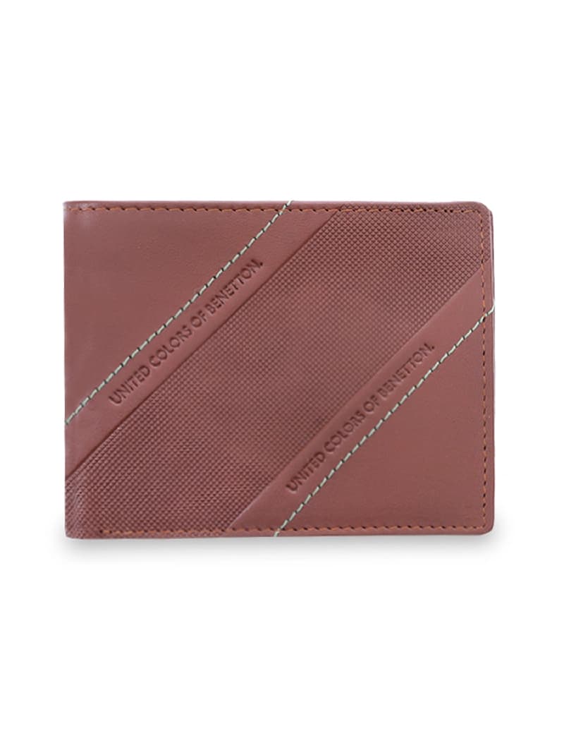 Men's Brown Formal Solid Leather Wallet