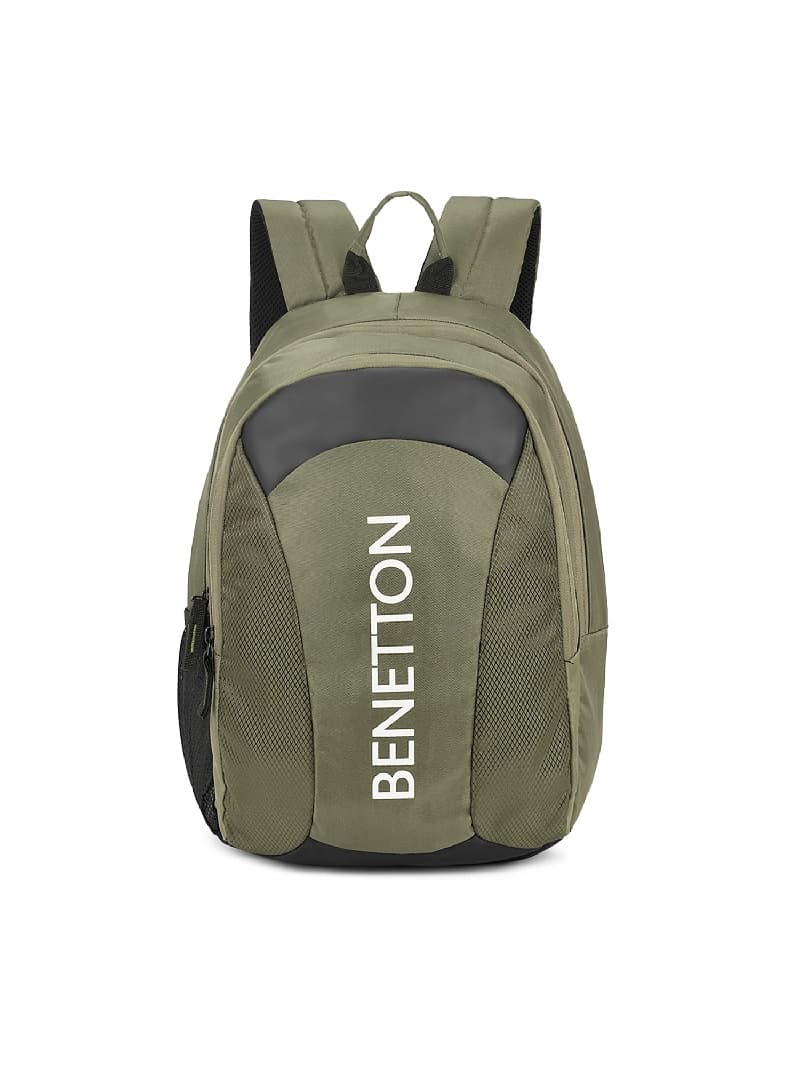 Unisex Green Smart Casual Solid Polyester Backpack