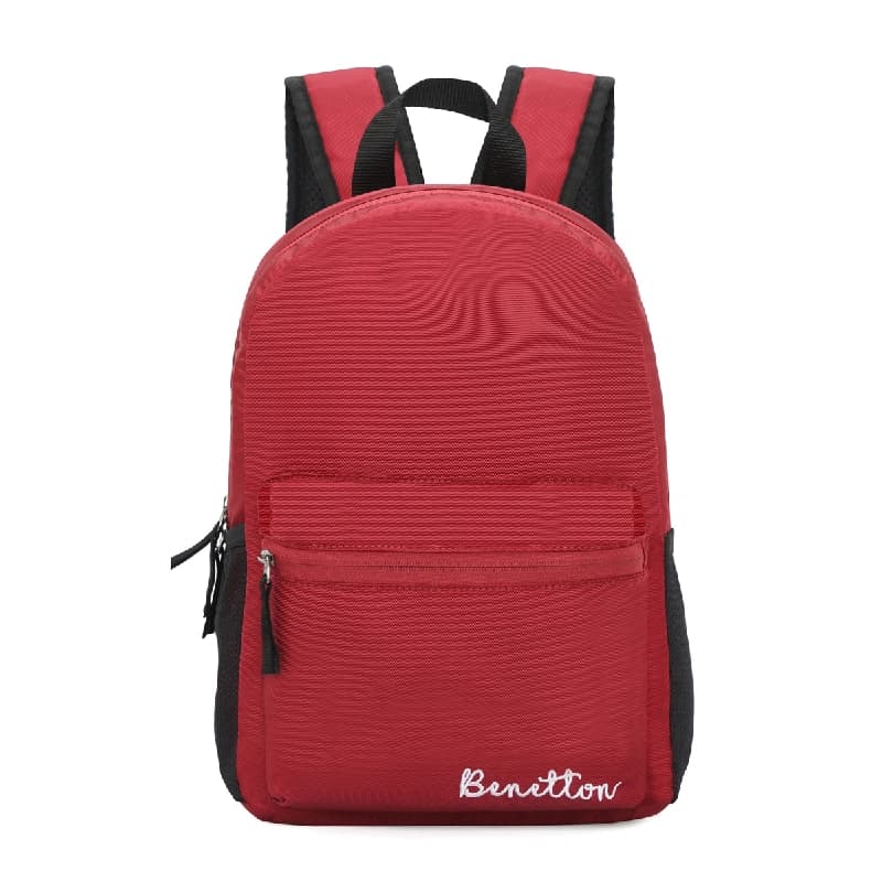 Unisex Red Smart Casual Solid Polyester Backpack