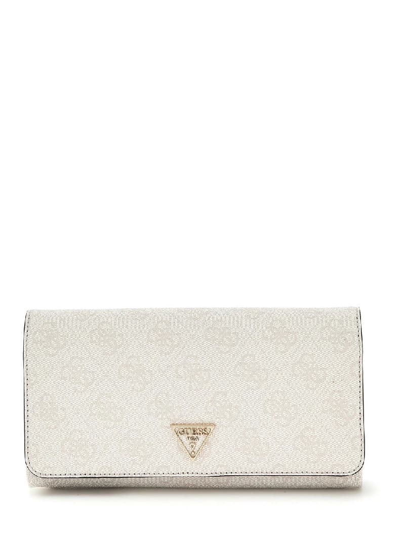 Women's White Logo Printed Noelle Flap Organizer Crossbody Bag