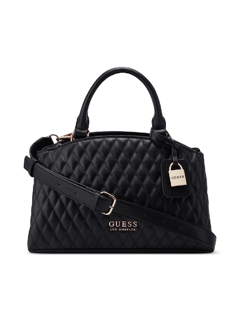 Women's Black Quilted Easley Small Satchel Bag