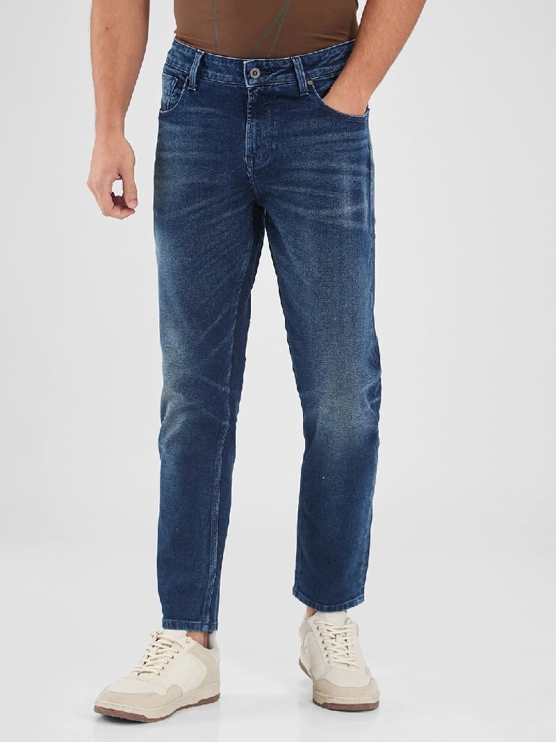 Men's Black Casual Solid Regular Fit Jeans