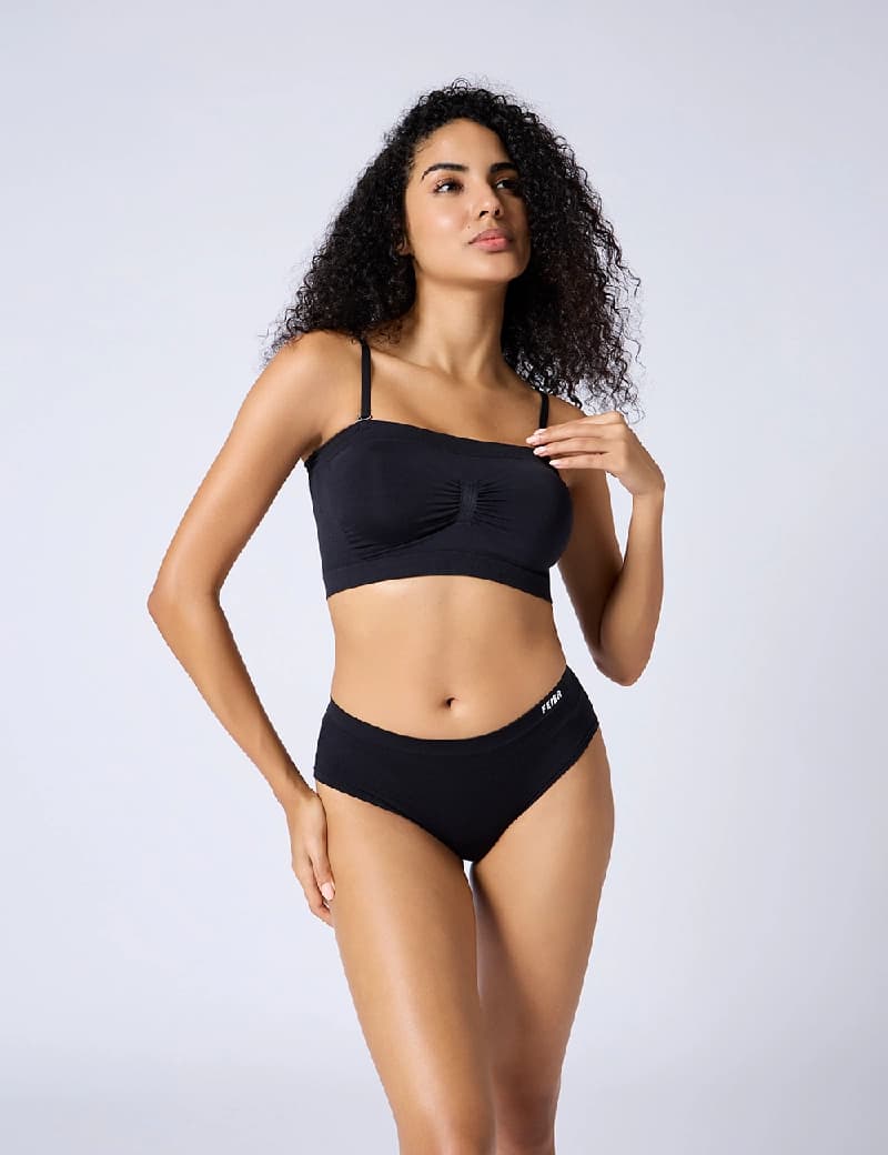 Women's Black Sport Solid Bra
