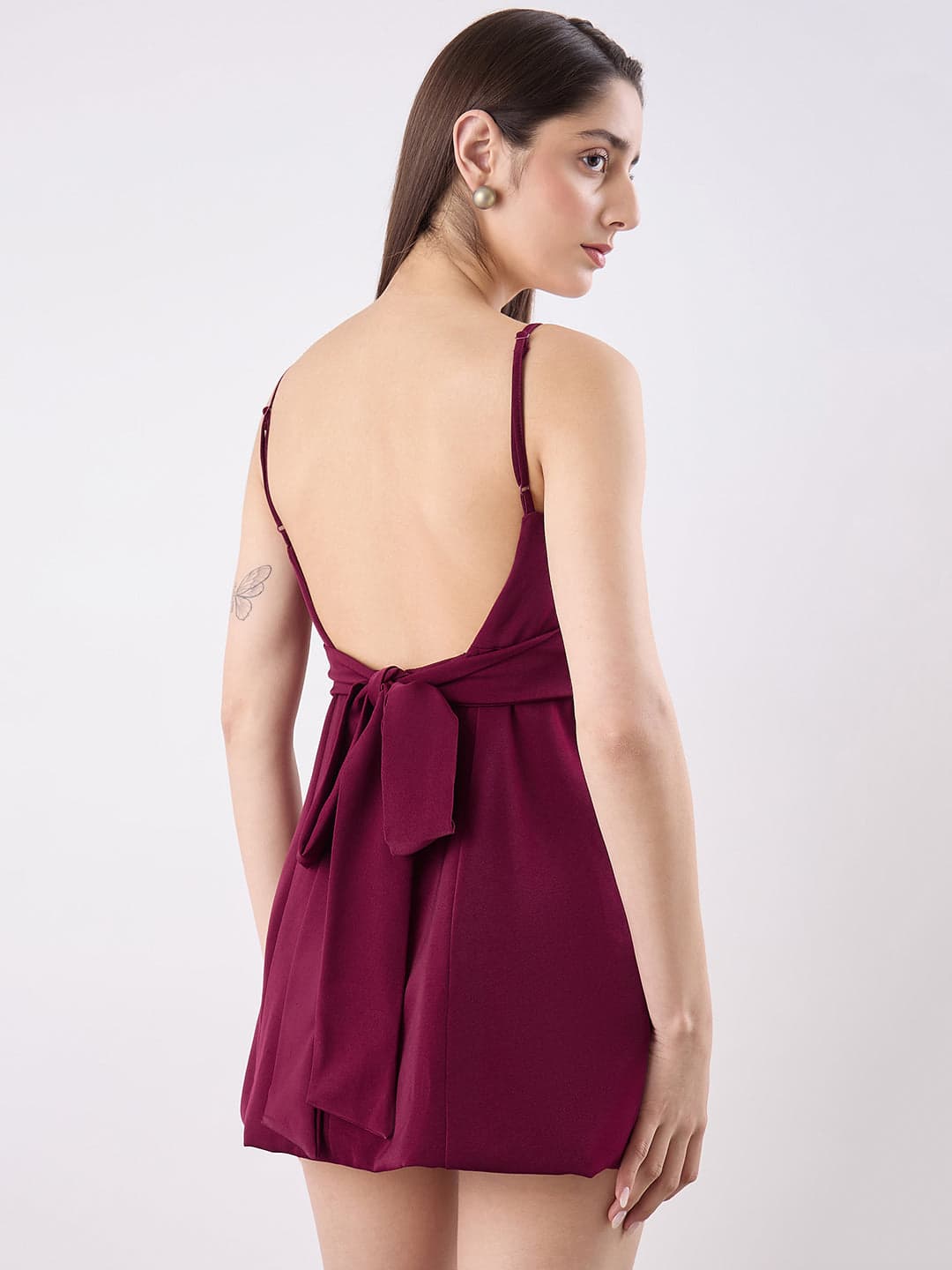 Women's Red Casual Solid Dress