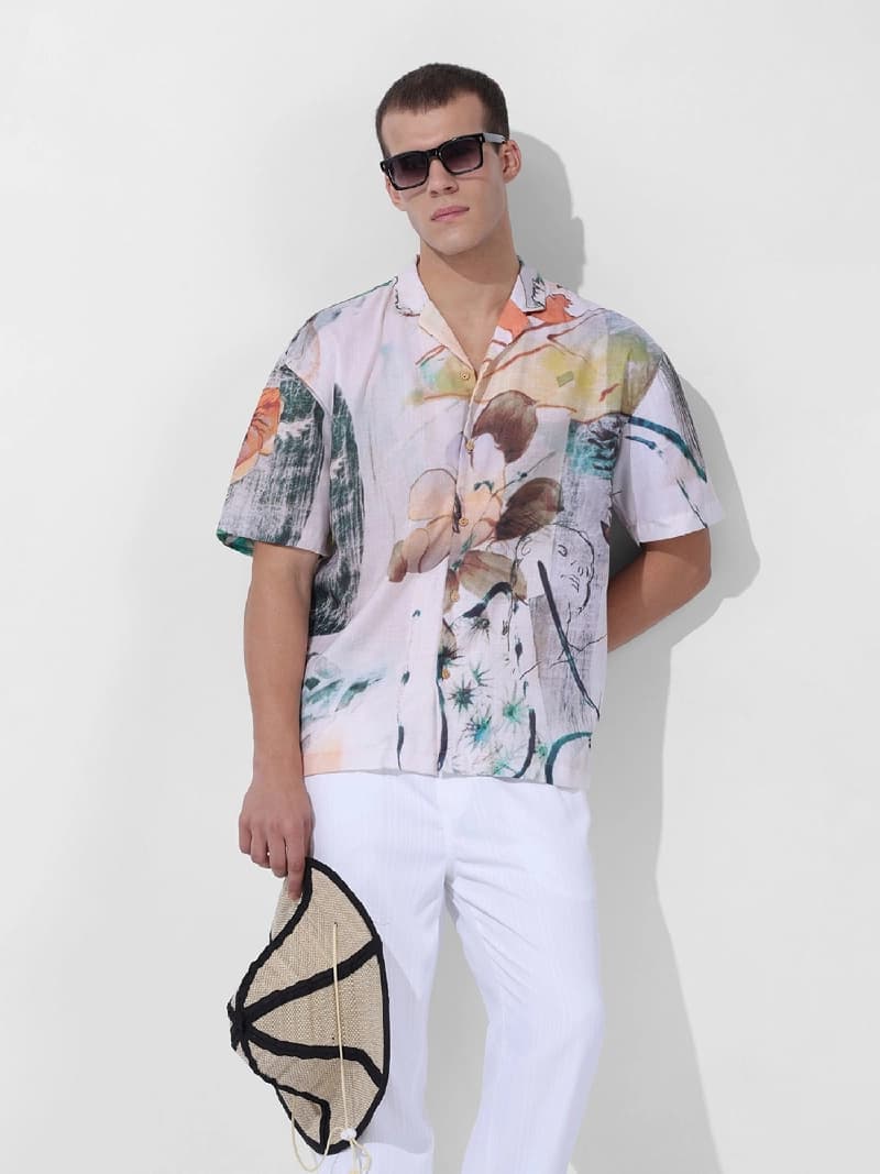 Men's Multicolor Casual Printed Regular Fit Shirt