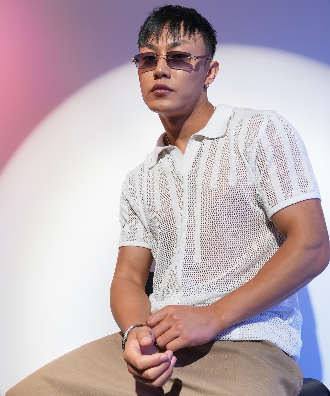 Men's White Casual Solid Regular Fit Tshirt